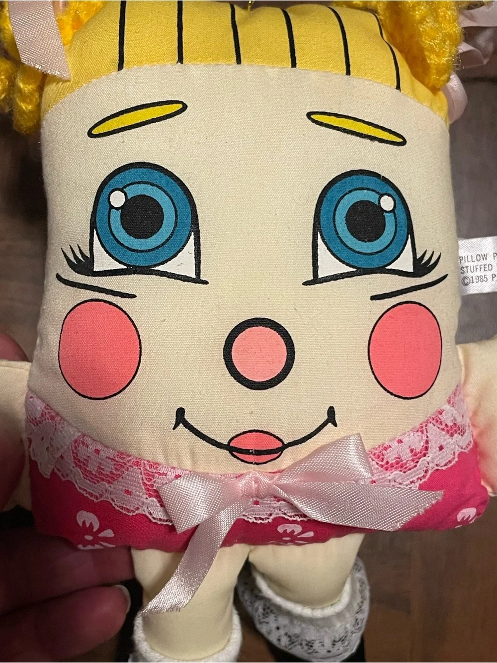 Mini Pillow People 1985 Vintage Plush Doll Girl's Sweet Dreams, 9-inch